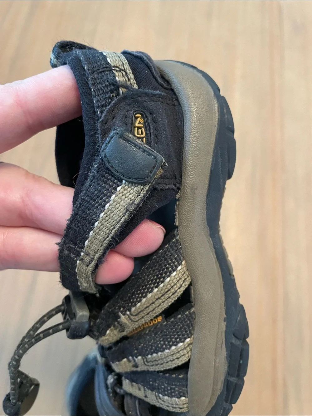 Keen Toddler 10 Black and Tan Closed-Toe Sport Sandals